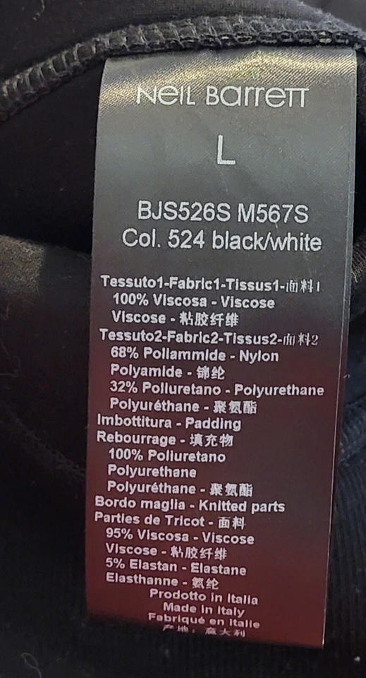 NEIL BARRETT 🗲 Neoprene Bolt Sweatshirt 🗲 Size L 🗲 Made in Italy 🗲 SOLD OUT - Image 4 of 4