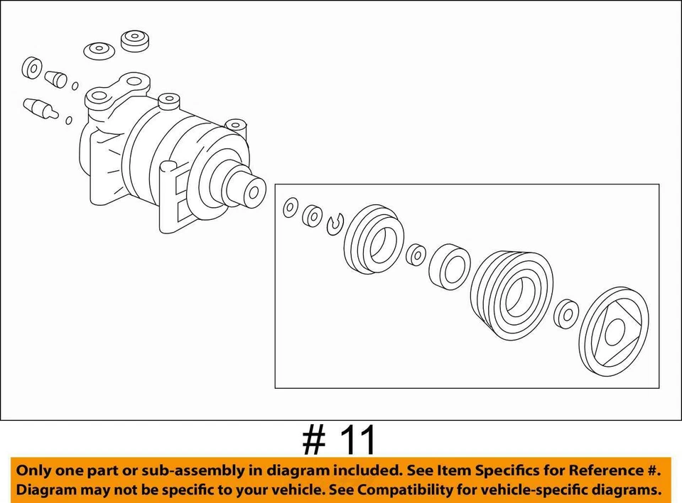 Compressor AC usado serve para: Chevrolet Tahoe 2009 com AC traseiro grau A - Imagem 4 de 4