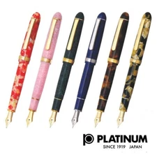 Platinum Fountain Pen 3776 CENTURY Celluloid PTB-35000S Sakura Goldfish Blue