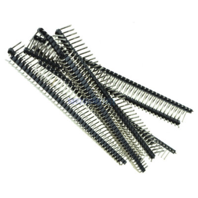 10Pcs 40 Pin 2.54mm Right Angle Single Row Pin Header PCB For Arduino
