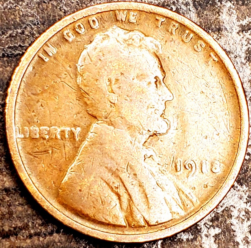 1918 Lincoln Wheat Cent-Avg Circulated Pretty! Cheap! Struck During World War 1!