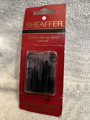 Sheaffer Ink Fountain Pen Refill Jet Black Cartridges NOS US
