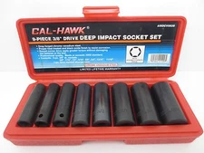 Cal Hawk 9 Piece 3/8" Drive Deep Impact Socket Set AISDCV093S