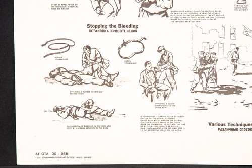 Póster de entrenamiento de primeros auxilios soviéticos de la Oficina de Impresión del Gobierno de los Estados Unidos 1982 V13 - Imagen 4 de 6