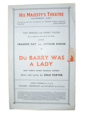 Du Barry Was A Lady Charles Stone Inga Anderson Jackie Hunter Robert McLaughlan