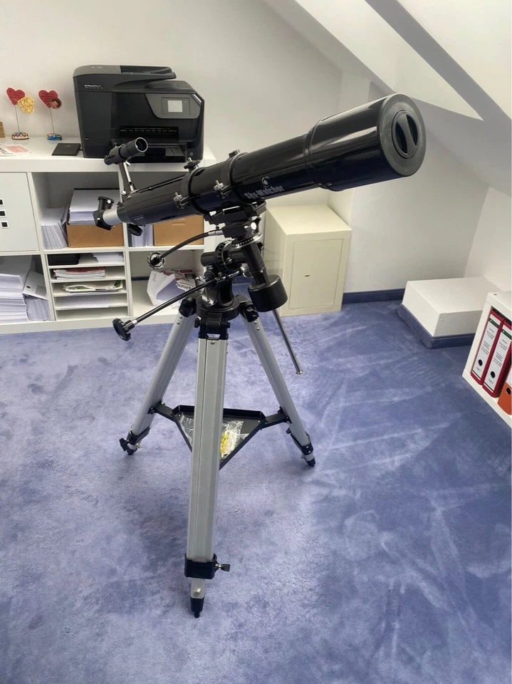 Skywatcher Teleskop Fernrohr Evostar-90 R 90/900 EQ-2 Komplettset, BKR909EQ2