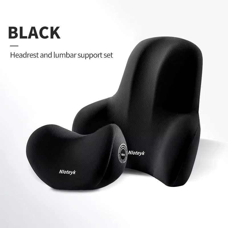 Cuscino poggiatesta lombare auto memory foam supporto collo e schiena ergonomico