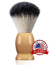 Brocha Para Afeitar Cerdas De Nylon Mango De Madera Barber a Profesional NUEVO