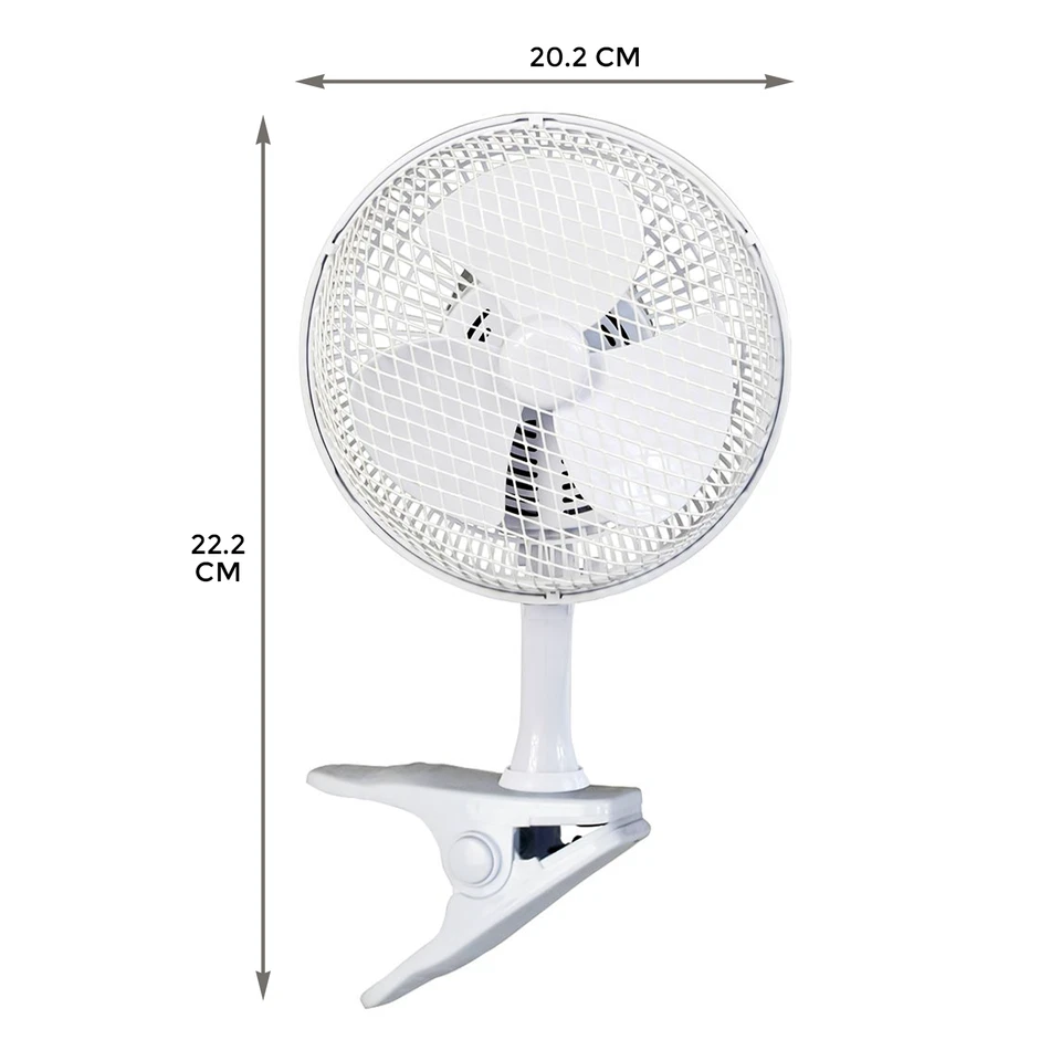6 INCH PORTABLE DESK FANS COOLING STANDING CLIP FAN 2 SPEED FAN HOME OFFICE - Image 2 of 4