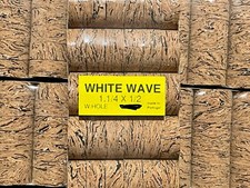 Cork Rings 12 White Wave Burl  , 1 1/4" x 1/2" x 1/4" Hole