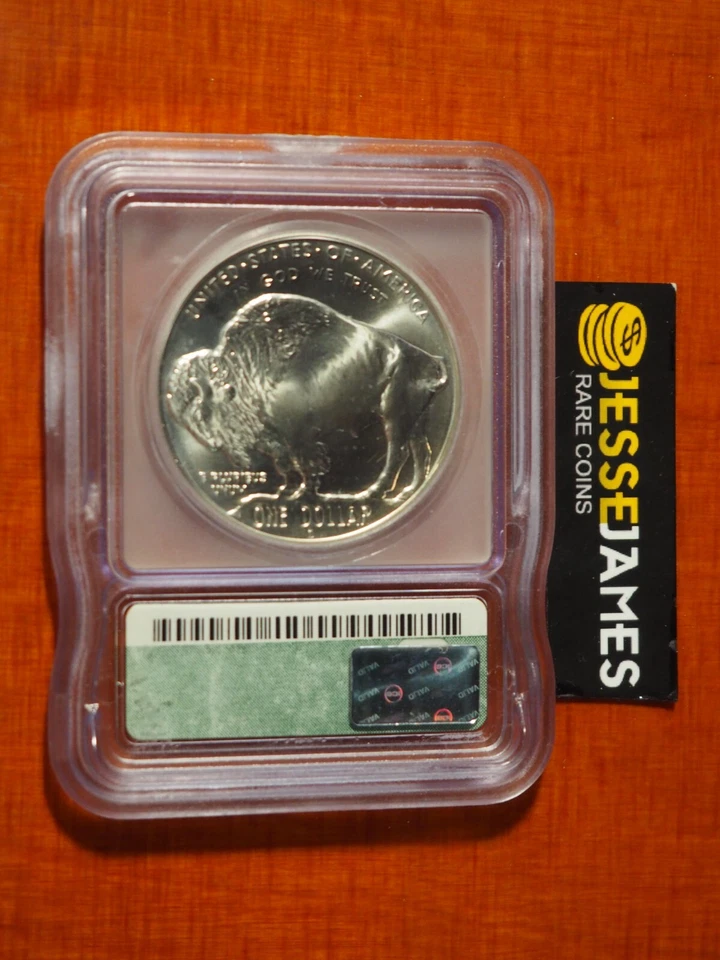 2001 D $1 SILVER BUFFALO COMMEMORATIVE DOLLAR ICG MS70 GREEN LABEL - Image 2 of 2