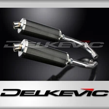 Honda RVT1000R 2000-2001 Delkevic Slip On 14" Oval Carbon Exhaust Muffler Kit