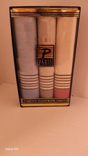 Unopened Paris Classic 3 Men's Handkerchiefs MIB 