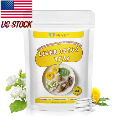 24 Bags Liver Detox Tea Bags Support Liver Cleanse & Detox Herbal Health Tea