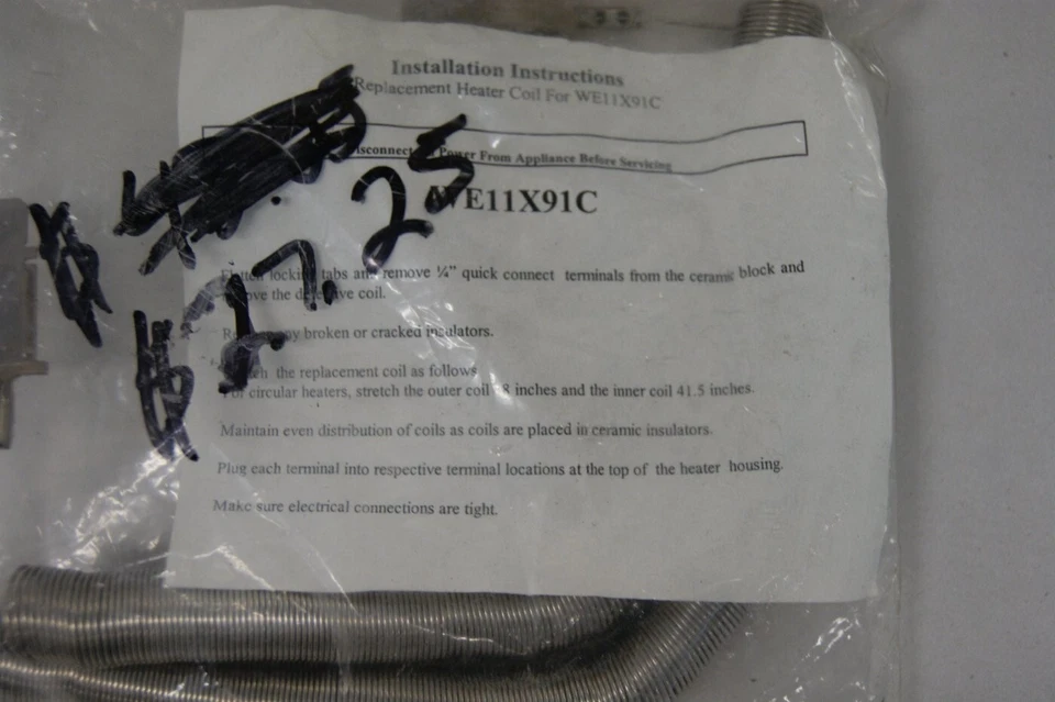 General Electric GENUINE CLOTHES DRYER HEATING DUAL ELEMENT COIL WE11X91C SM2184 - Image 2 of 2