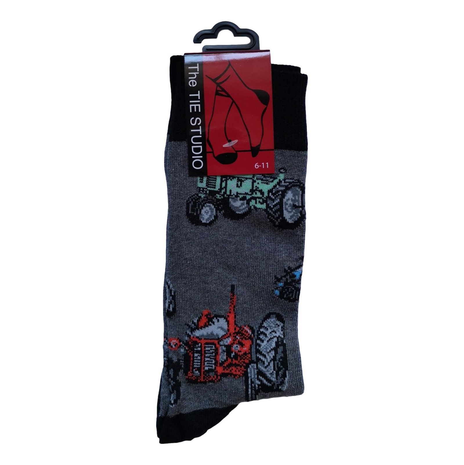 Vintage Farm Tractors Grey Ankle Socks for Adults Size 6-11 Unisex Style