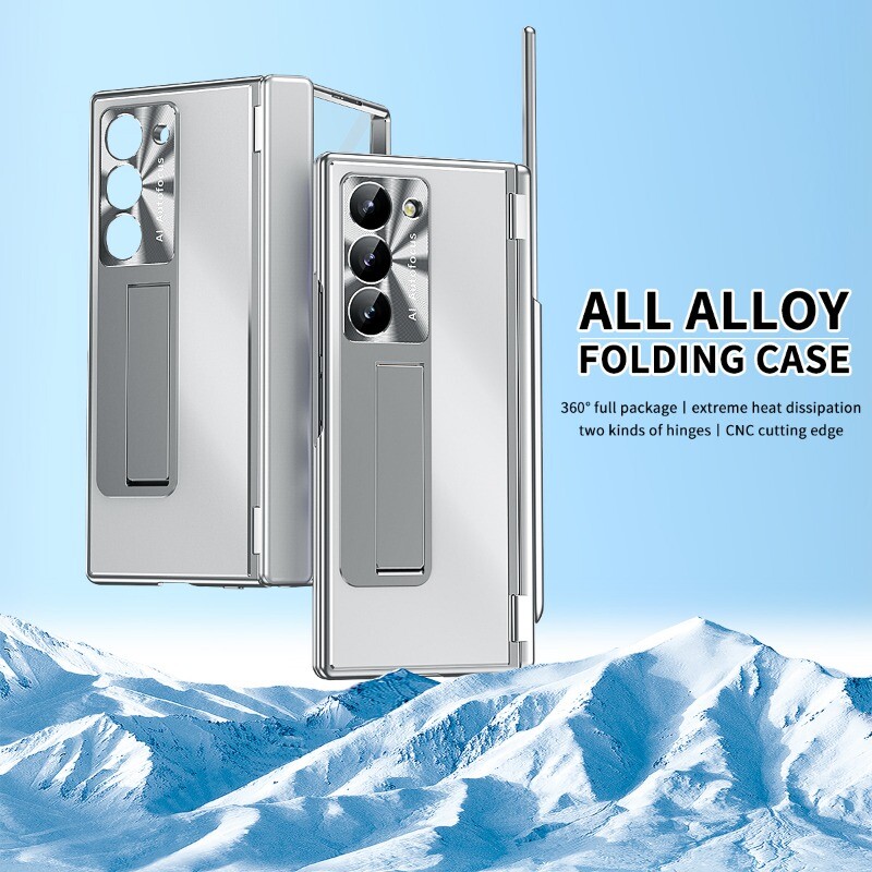 Samsung Galaxy Z Fold 6 5 4 3 Aluminum Alloy Stand Folding Case-image
