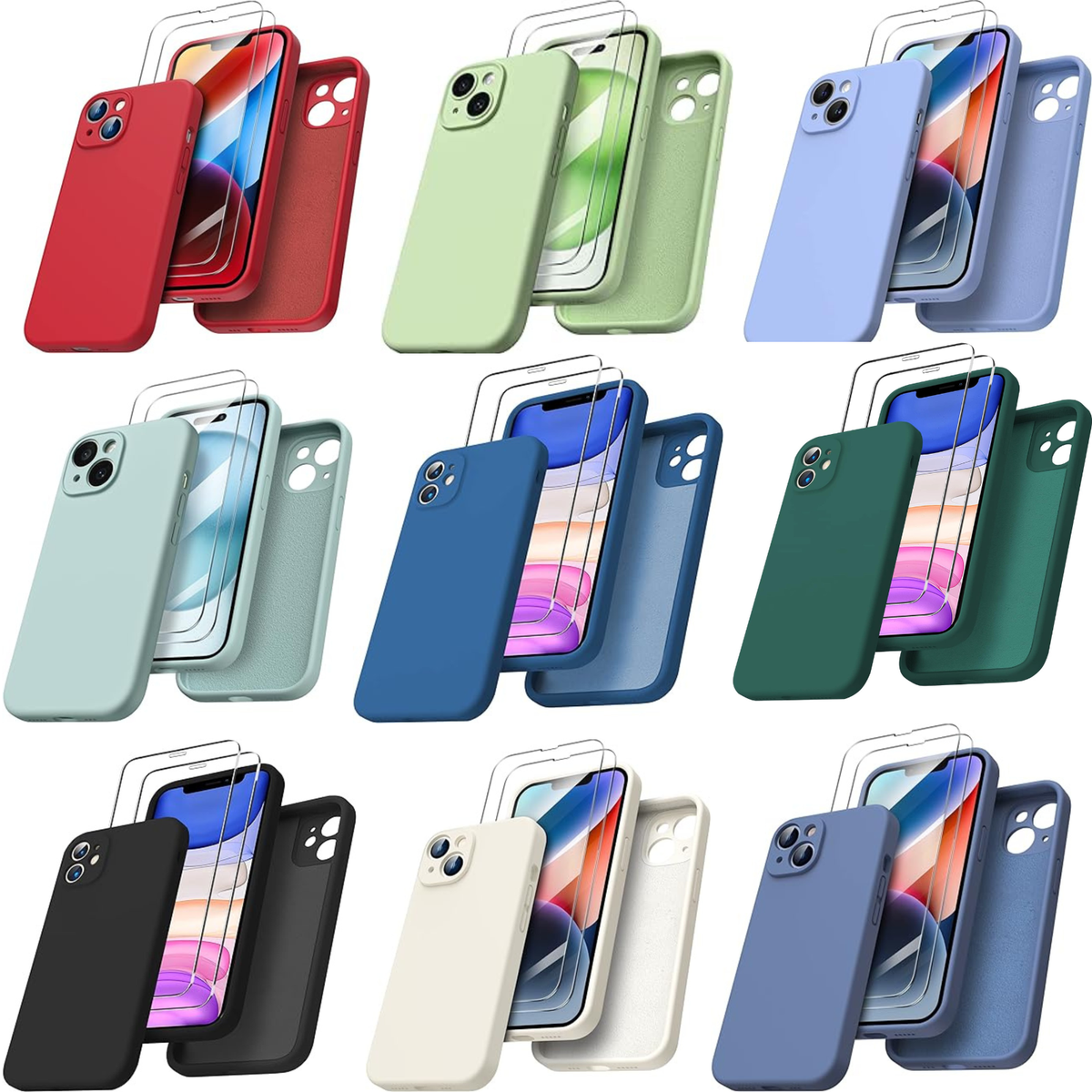 Iphone Case and Tempered Glass Screen Protector For Iphone 11 12
