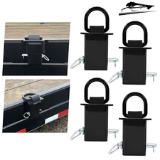 Universal  4-Heavy Duty 12,000 Lbs  Removable D-Ring Stake Pocket Powder Coated