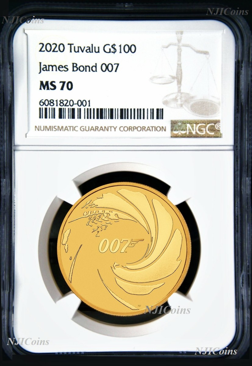 2020 James Bond 007 $100 1oz .9999 GOLD BULLION COIN NGC