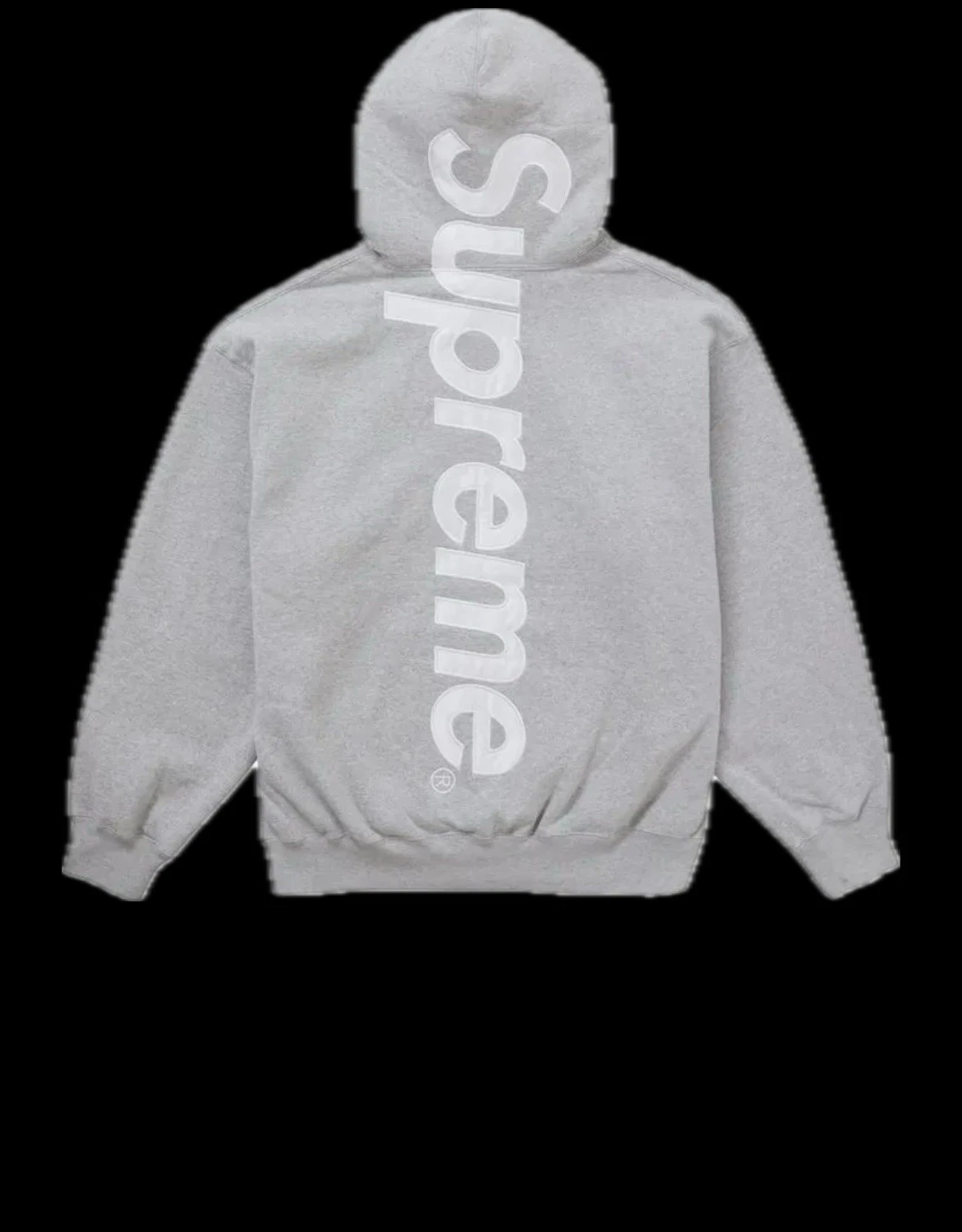 Sweat à capuche appliqué satin suprême 