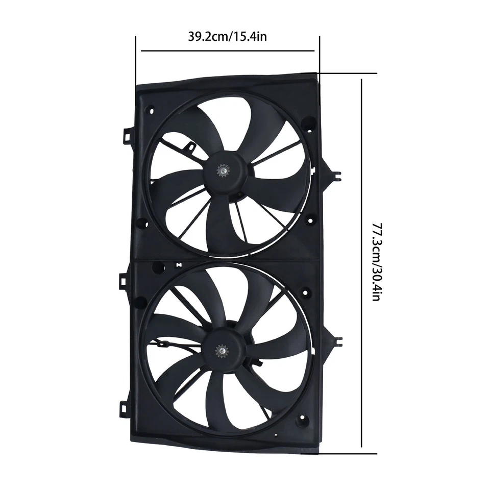 Conjunto de ventilador de refrigeración del radiador 621411 16361-0V410 para Toyota Venza Camry 2,5 2,7 L Foto 2 de 4