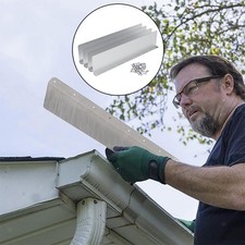 4Pcs Rainwater Valley Gutter Splash Guard with 32 Screws Rain Gutter Valley