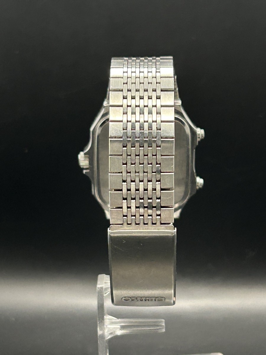 SEIKO WATCH SILVER WAVE H449-5020 ANALOG DIGITAL QUARTZ VINTAGE