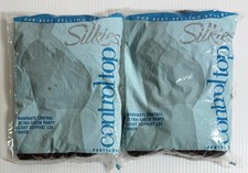VTG Silkies Control Top Pantyhose MOCHA X Queen XXL Lot 2 NOS