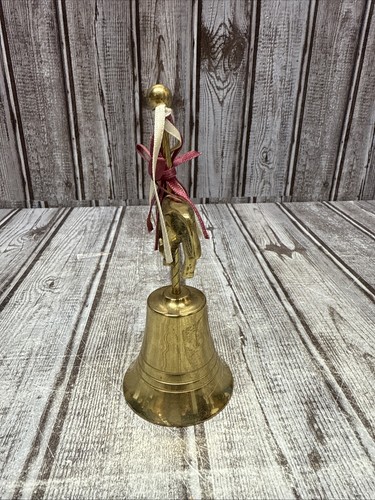 Vintage Avon Carousel Brass Bell, Unicorn w/Ribbon Horse- 5.75” Tall - Picture 4 of 5