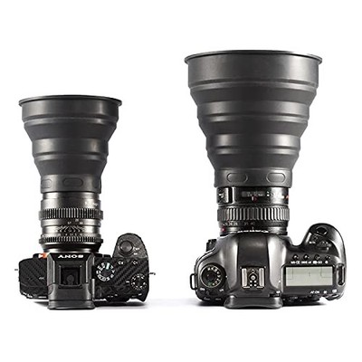 Camera Lens Hood Collapsible Reversible Filter Thread Rubber Digital Hood DSL...