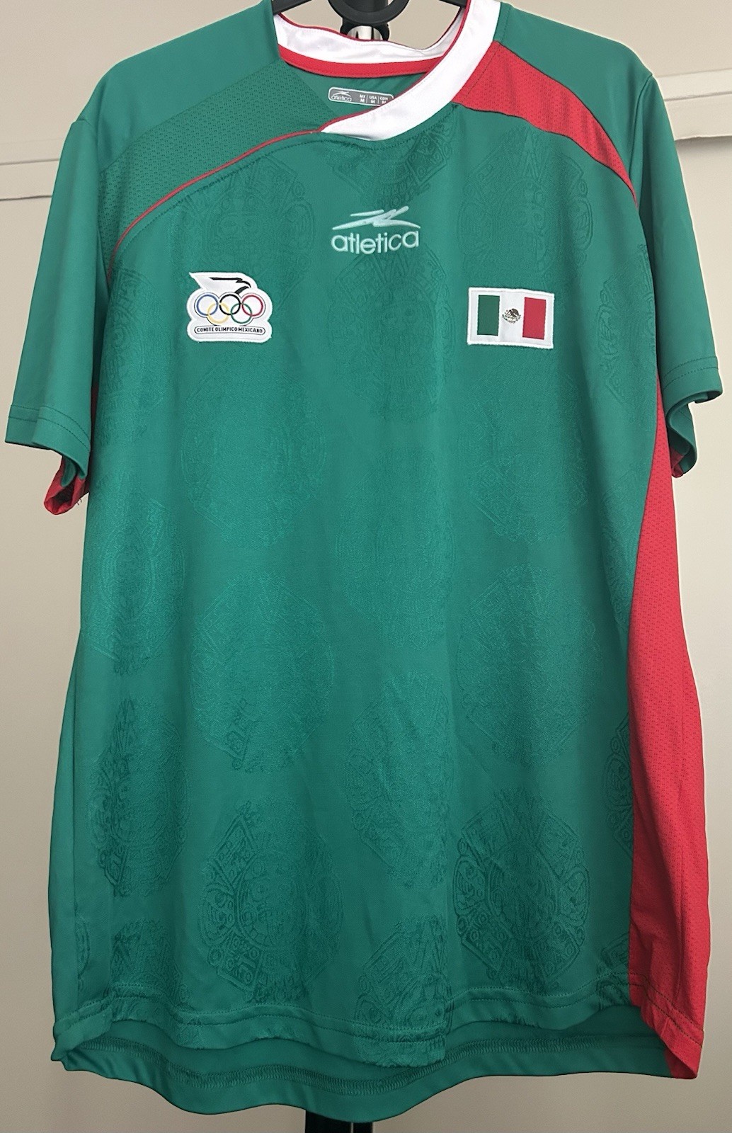 Mexico 2004 Home Olympic Games Authentic Atletica Soccer Jersey Men’s Size M