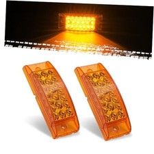 2pcs 6 Inch Side Marker Lights 21 LED trailer Turn Signal Lights 6"x2" Amber