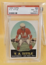 Y.A. Tittle - 1958 Topps #86 - PSA 8 NM-MT - San Francisco 49ers