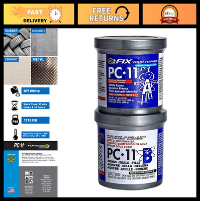 Two-Part Marine Grade Epoxy Adhesive Paste, 1lb, Off White, Strong Bonding Solut