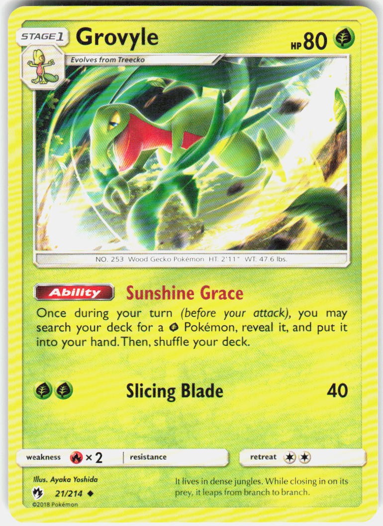 Grovyle 21/214 SM Lost Thunder Pokemon