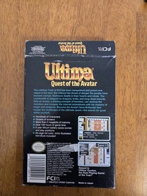 Ultima: Quest of the Avatar (Nintendo Entertainment System, NES) Box And Game