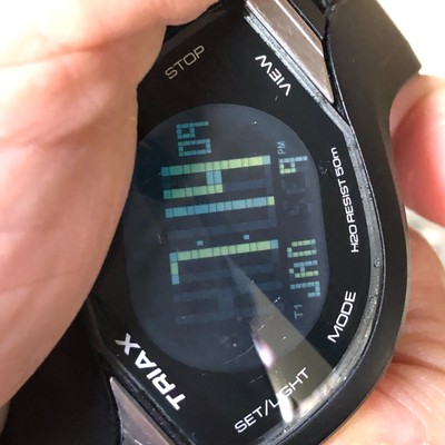 Nike Triax Men D394394 Sport Black Rubber Strap Quartz Digital