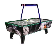 Great American Black Ice Air Hockey Game Table - 7 Ft Free Play - Overhead Score