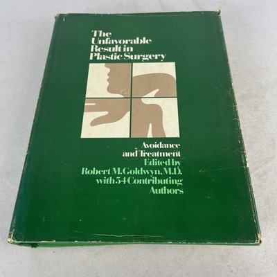 The Unfavorable Result In Plastic Surgery - Robert M. Goldwyn - HC w/DJ - 1972