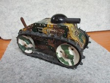 1940'S VINTAGE MARX TIN LITHO WIND UP MIDGET FIGHYING CLIMBING ANK -WORKS  
