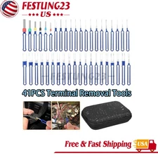 41Pcs Pin Ejector Wire Kit Extractor Auto Terminal Removal Connector Puller Tool