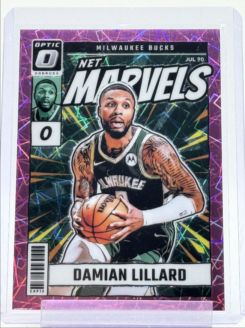 DAMIAN LILLARD 2024-25 DONRUSS OPTIC NET MARVELS PINK VELOCITY /79 Q4743