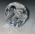 Steuben Chrystal Dragon Hand Cooler Paperweight Signed