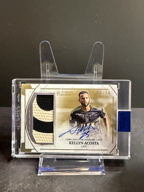 2022 Topps MLS Renaissance Kellyn Acosta ON CARD Auto Relic Gold /10 LAFC