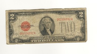 1928G $2 US Note Red Seal Circulated Actual Photos NO RESERVE