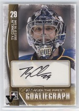 2013-14 ITG Between the Pipes GoalieGraph Vault Black Ty Conklin #A-TC Auto 2a8