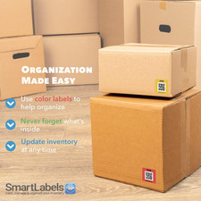 QR Code Stickers Pack of 48 (Original) Made in USA - QR Code Labels for Stora...