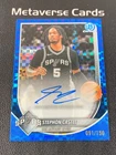 2025-26 Bowman Chrome #BCA-SC Stephon Castle Blue X-Fractor Auto 091/150
