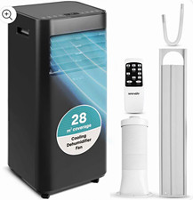 SereneLife 7000 BTU Portable Air Conditioner Dehumidifier Timer Remote 28m²